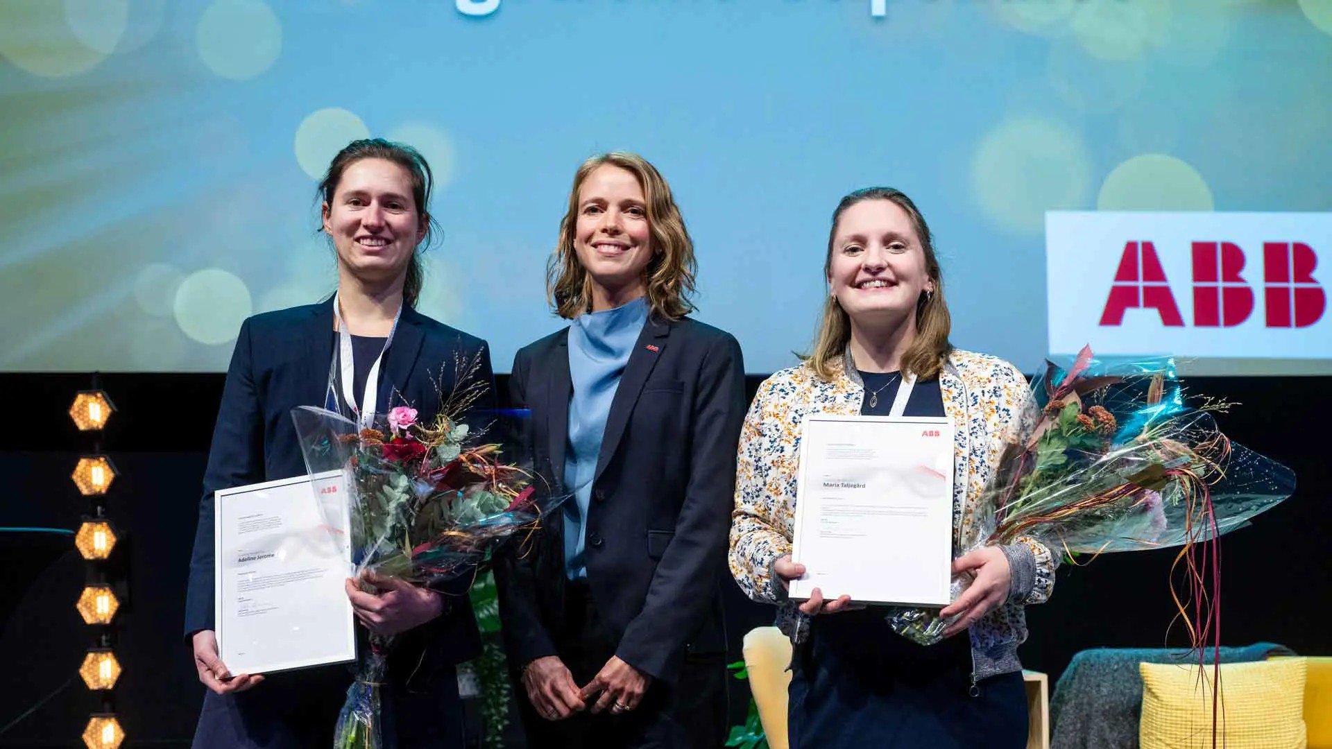 Adeline Jerome, Cathrine Helin och Maria Taljegård. Foto: ABB