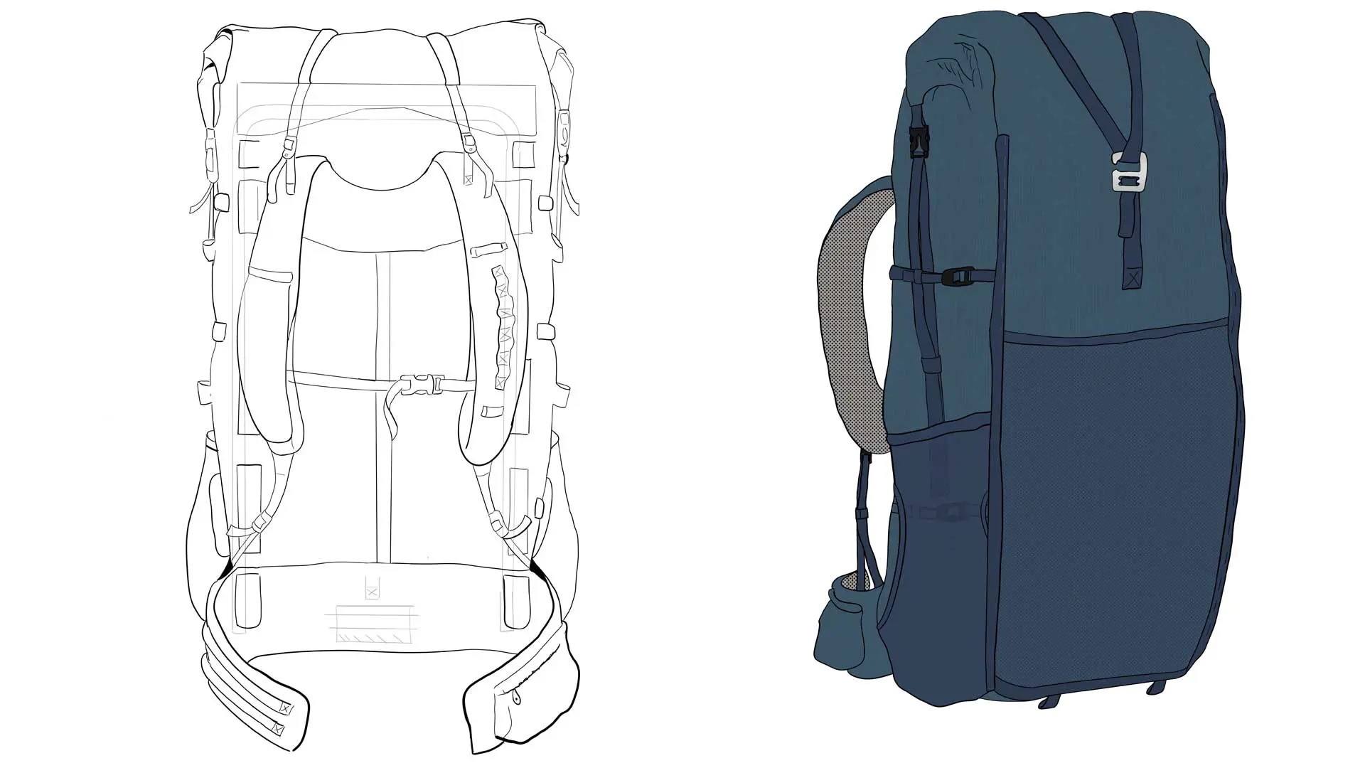 Concept of rucksack