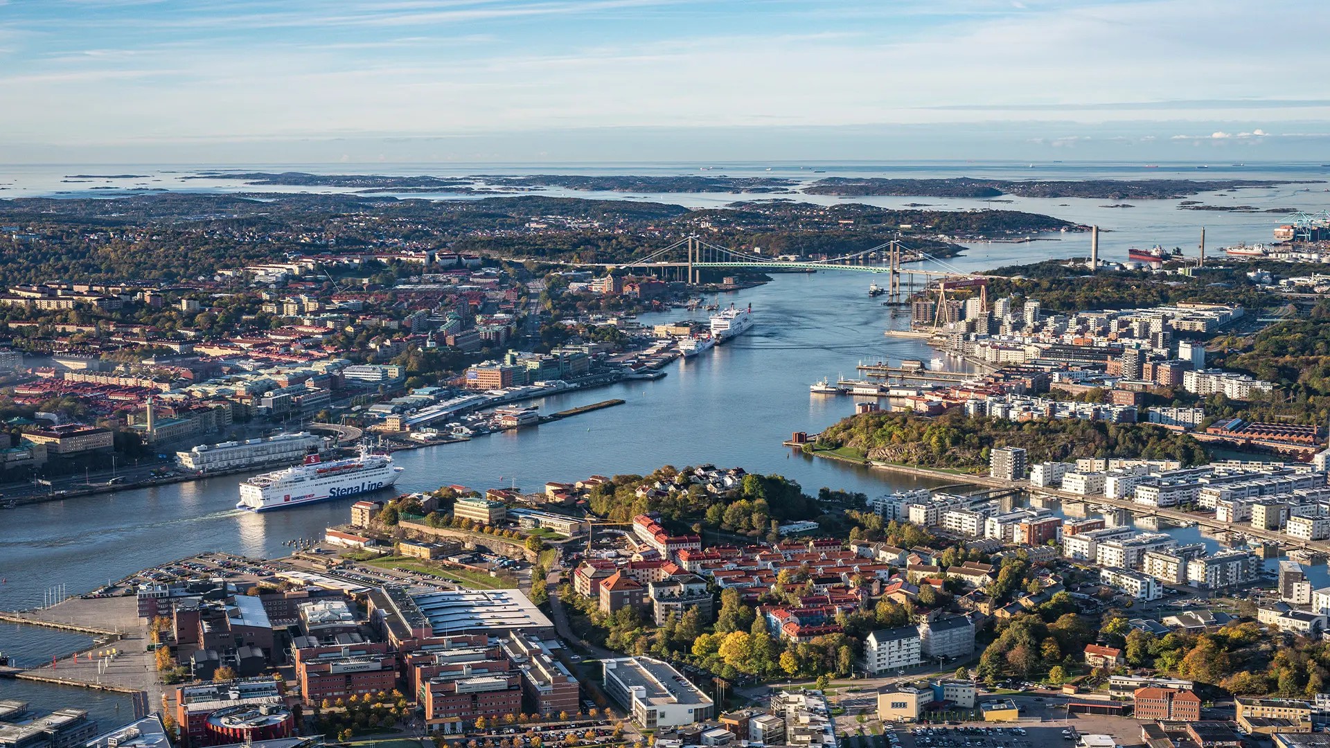 Aerial photo of Gothenburg.