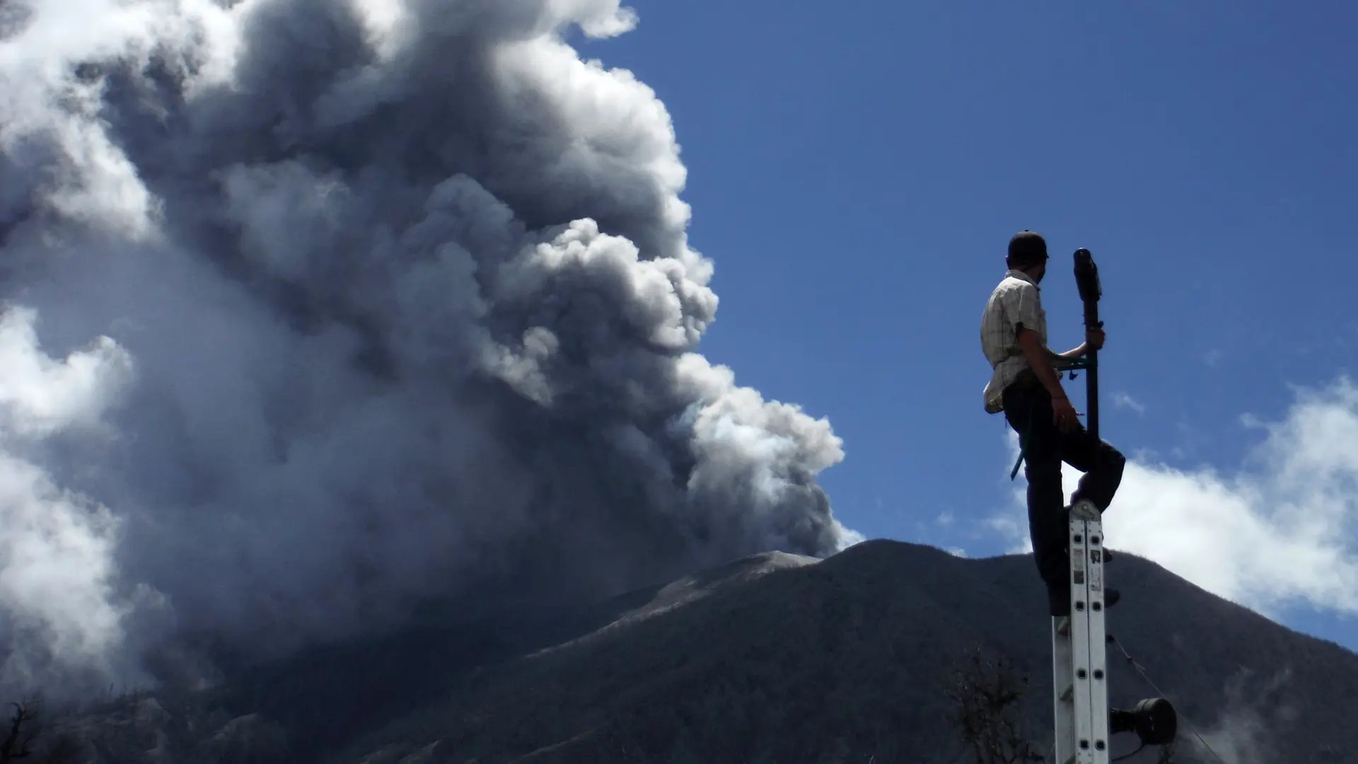 Remote sensing at a volcano.
