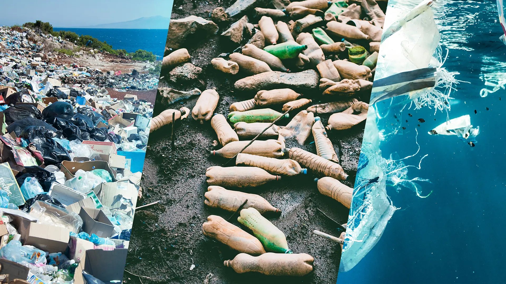 Plastföroreningar i hav, kollage