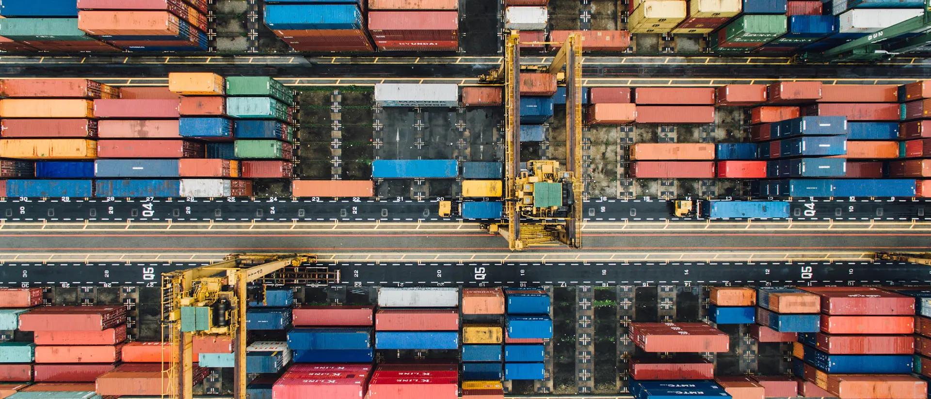 Containers from above.