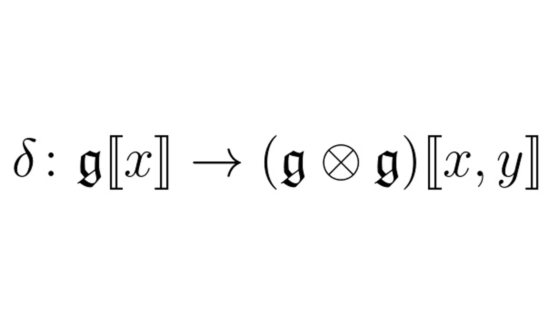 Image showing a mathematical formula concerning Lie bialgebras.