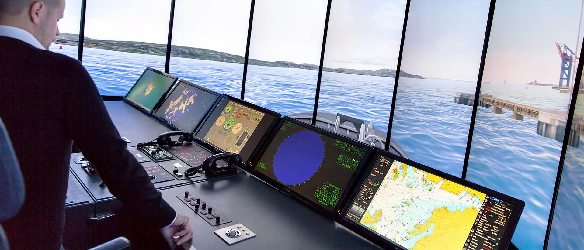 Maritime simulator at Lindholmen.