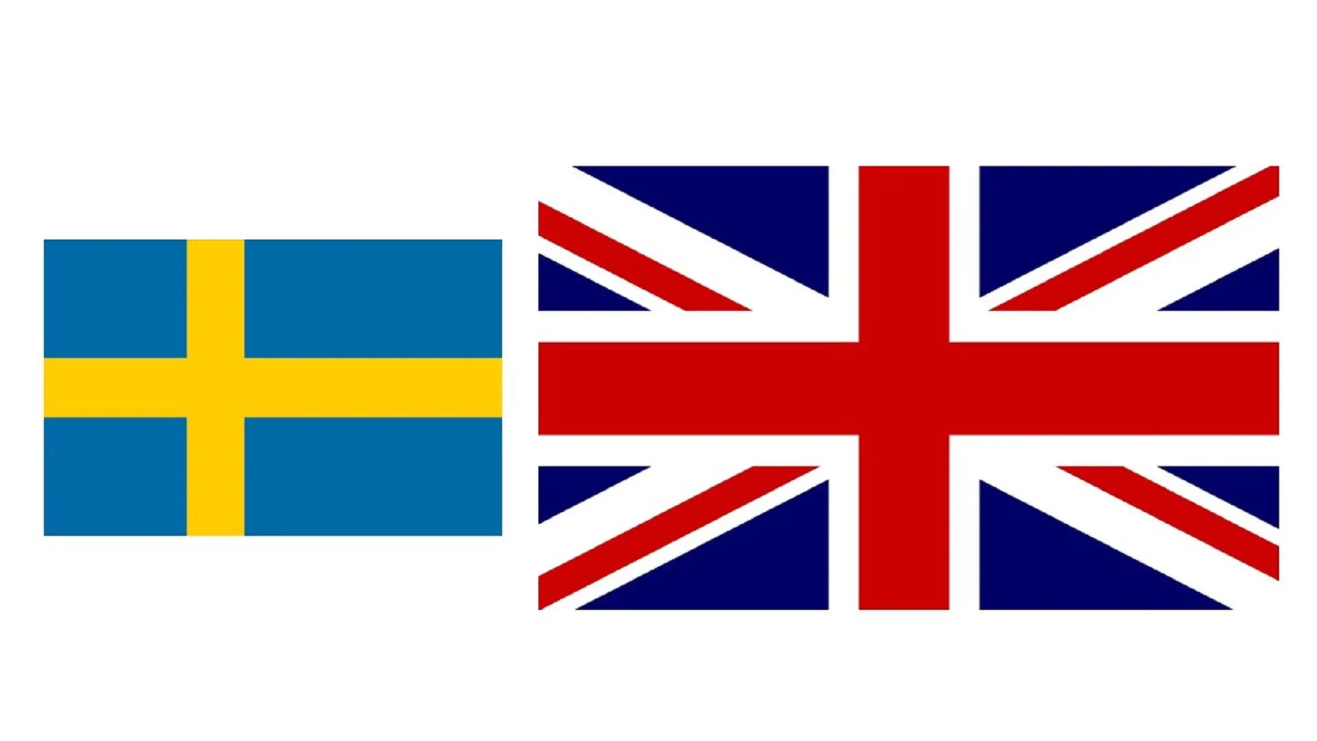 Svenska och brittiska flaggan 