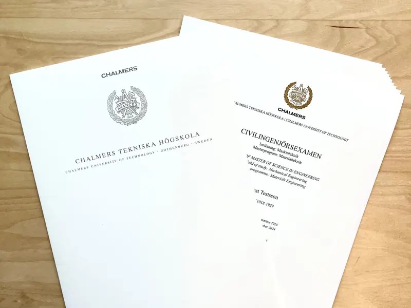 Photo of printout of a digital diploma